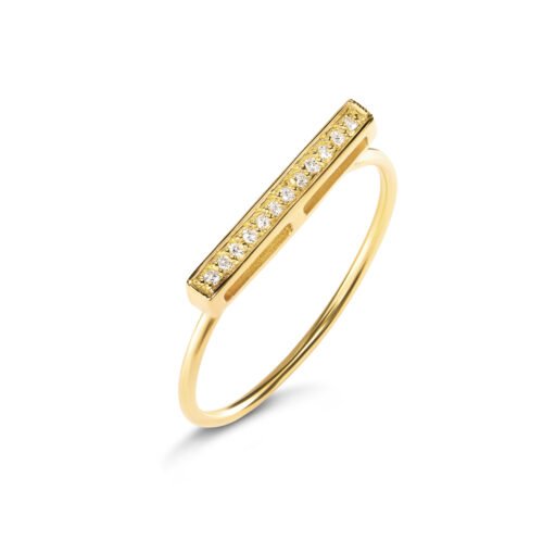 Anel ouro amarelo diamantes