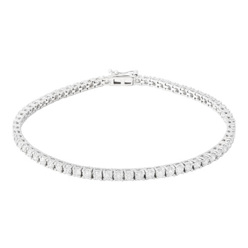 Pulseira Ouro Branco Riviera Diamantes 3,30 Quilates