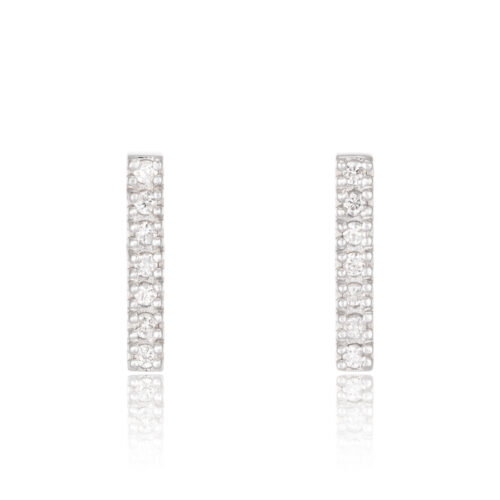 Brinco Ouro Branco e Diamantes 0,11 ct