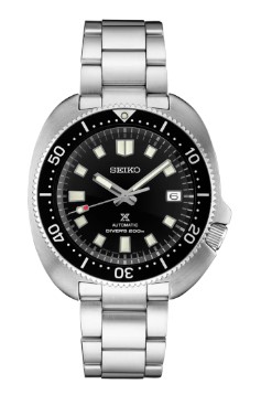 Relógio masculino automático Seiko Prospex Captain Willard, caixa e pulseira em aço.