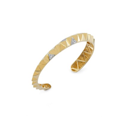 Bracelete ouro amarelo com diamantes