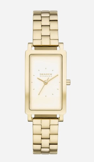 Relógio feminino dourado analógico Skagen