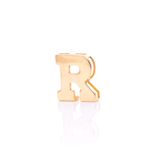 Pingente Letra R Ouro Amarelo 1x1 CM