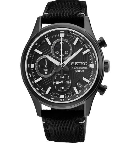 Relógio Aço Preto Masculino Analógico Seiko