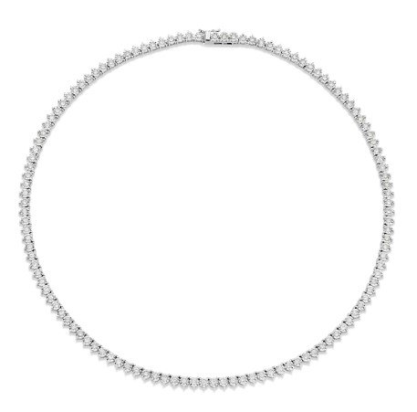 Gargantilha Riviera ouro branco, diamantes cravação artística 3,60 ct