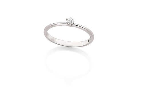 Anel solitário ouro branco diamante 20 pontos